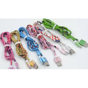 皮 革 線--花色  （充電 + 資料傳輸）KC-240