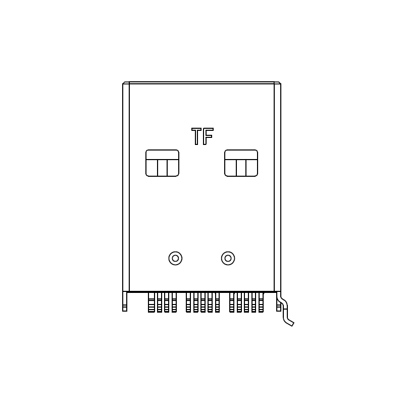 USB 2.0 + TF卡 內置TF